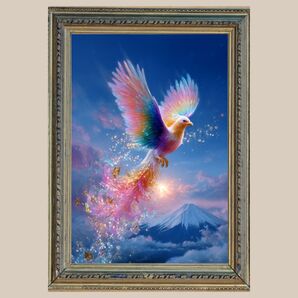 飛躍と再生☆ 虹の不死鳥 ☆ No.2 【開運風水絵画風・ヒーリングアート】