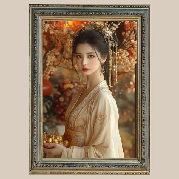 成功と幸福☆ 天女 ☆ No.71 【開運風水絵画風・ヒーリングアート】