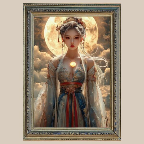 永遠の美☆ 月華の女神 ☆ No.12 【開運風水絵画風ヒーリングアート】