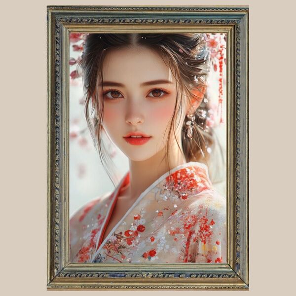 繁栄と美☆ 木花咲耶姫 ☆ No.11【開運風水絵画風ヒーリングアート】