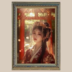 希望、幸福、成功☆ 天照大神様 ☆ No.51【開運風水絵画風・ヒーリングアート】