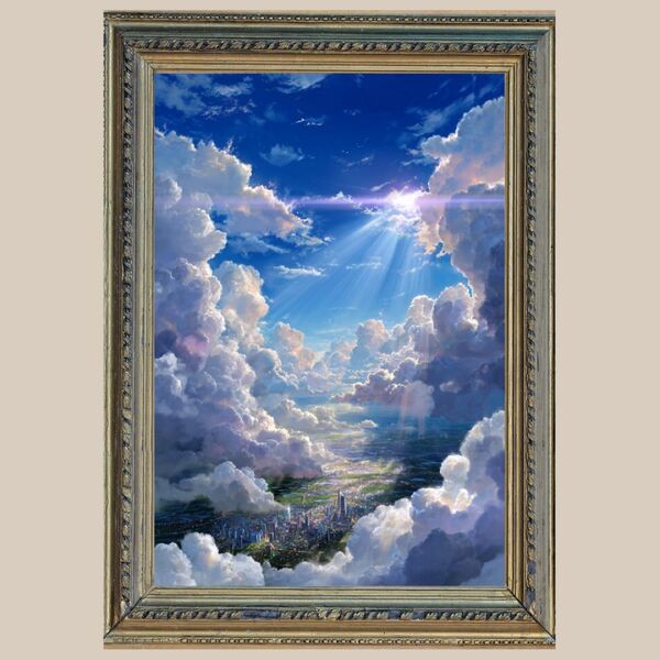 高波動と癒し☆ 高次元の光 ☆ No.99 【開運風水絵画風・ヒーリングアート】