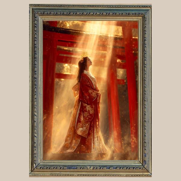 希望、幸福、成功☆ 天照大神様 ☆ No.52【開運風水絵画風・ヒーリングアート】