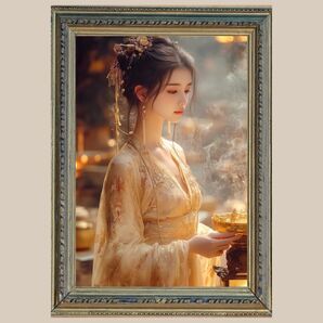 成功と幸福 ☆ 天女 ☆ No.72 【開運風水絵画風・ヒーリングアート】