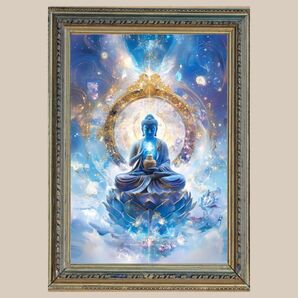 幸運と病気平癒 ☆ 薬師如来 ☆ No.10 【開運風水絵画風ヒーリングアート】