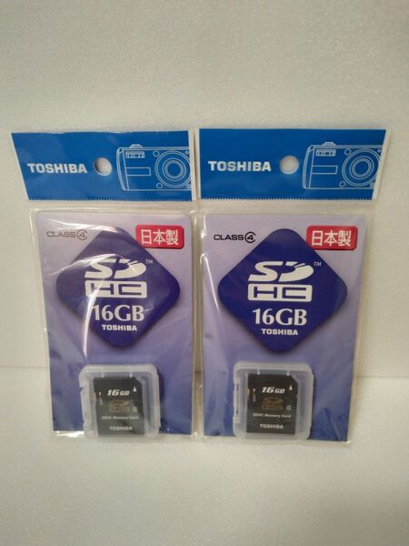 TOSHIBA SDHCメモリーカード 16GB 2個セット 未開封だけどジャンク