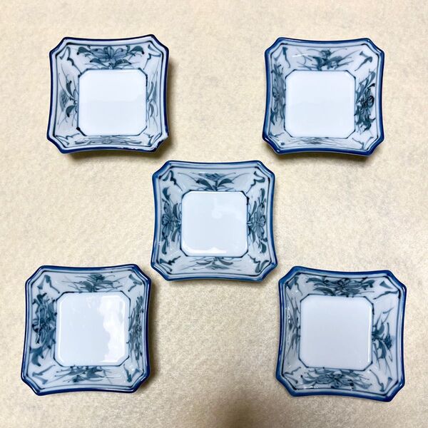 有田焼 木瓜皿 小皿 豆皿 青絵付け 和食器