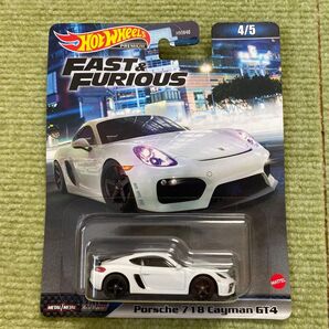 ホットウィール (Hot Wheels) ワイルドスピード - ポルシェ 718 ケイマン GT4 3才~ HKD20 ホワイト