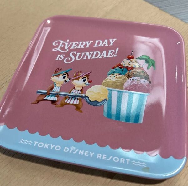 ディズニー サニーサニーサマー スーベニア スーベニアプレート お皿 チップとデール アイスクリーム