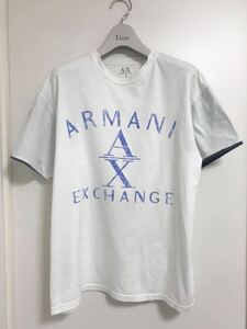 A/X アルマーニエクスチェンジ　Exchange ロゴTシャツ 半袖Tシャツ Mサイズ　コットン100% アメリカ製 訳あり