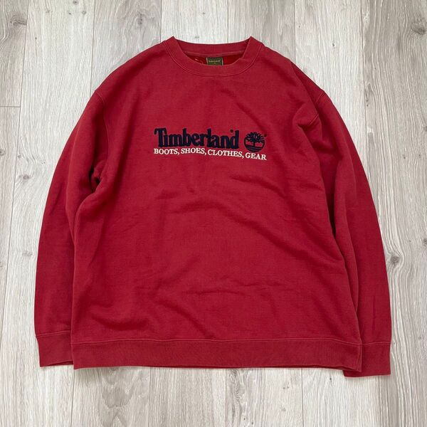 90s Timberland ティンバーランド スウェット ビッグ ロゴ 古着 ヴィンテージ US古着 トレーナー L