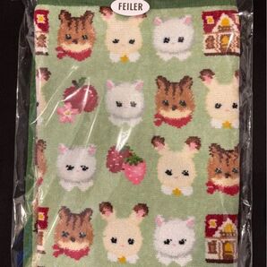 新品 未開封 フェイラー シルバニア シルバニアファミリー FEIER うさぎ 1枚 プティバス おくるみ ひざ掛け