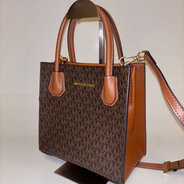 極美品 MICHAEL KORS マイケルコース 2way レザー トートバッグ ショルダーバッグ ブラウン