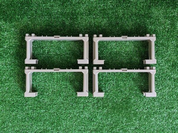 プラレール 複線ブロック 橋脚 グレー 廃盤品 4個 セット 洗浄済