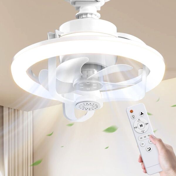 シーリングファンライト LED 天井照明 自動首振り E26 省エネ リモコン 扇風機 36W 常夜灯 サーキュレーター 小型