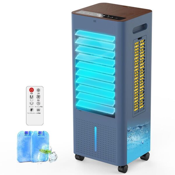 冷風機 スポットクーラー 強力 冷風扇 扇風機 8L 大容量 省エネ 自動首振り イオン発生 急速冷却 リモコン 空気清浄