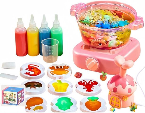 ぷにょぷにょクッキング 知育玩具 おもちゃ 子供用 ごっこ遊び おままごと 新品 キッズ 安全 プニョプニョ 調理 DIY 鍋