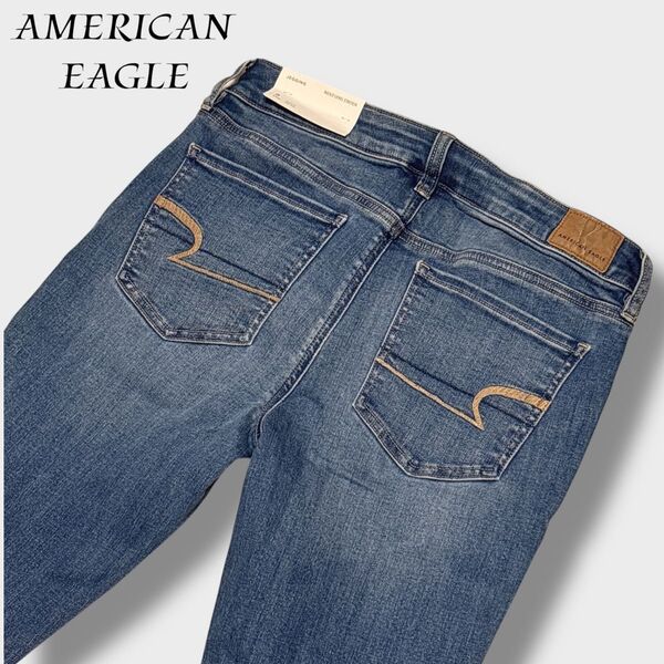【未使用品】AMERICAN EAGLE JEGGING ストレッチ スキニーデニム ジーンズ US8 REGULAR インディゴ