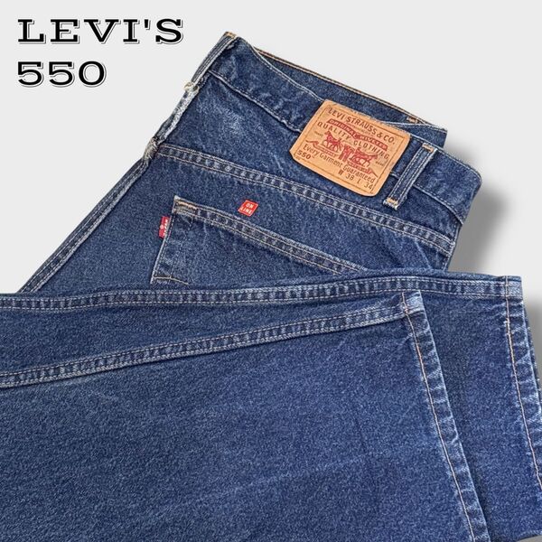 【特大3L】LEVI’S 550 RELAXED FIT ストレートデニム USA 米国製 インディゴ W38×L34