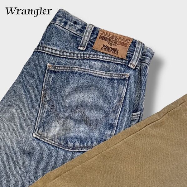 Wrangler ラングラー W34 ドッキング ハンティング デニムパンツ バイカラー ツートン 大きいサイズ USA