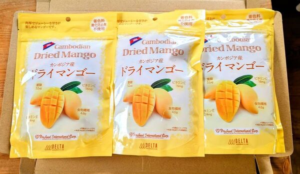カンボジア産ドライマンゴー 220g×3袋 着色料酸化防止剤無添加