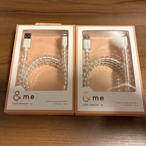 【安心のエレコム】エレコム コードジュエリー &me USB-A - Lightningケーブル クリア 2個セット