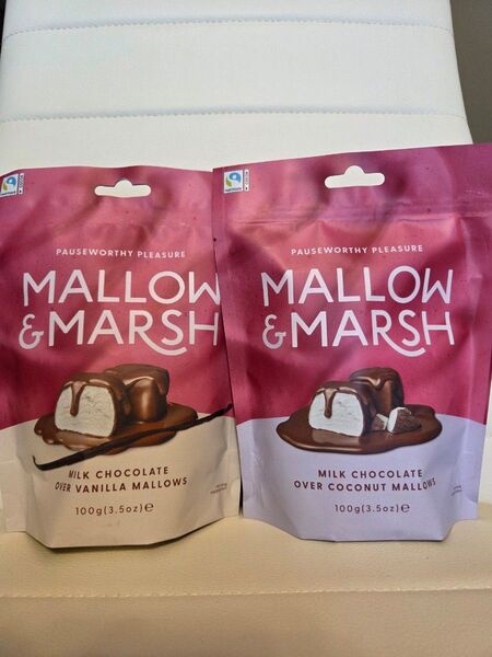 MALLOW MARSH ミルクチョコレートマシュマロバニラマシュマロフレーバー ココナッツマシュマロ 2袋セット未開封