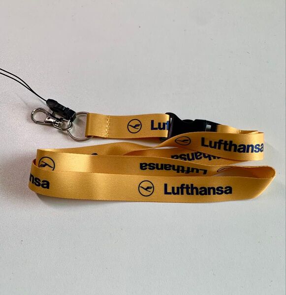 ルフトハンザ航空 ネックストラップ イエロー rufthansa airline