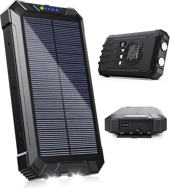 ソーラー充電器 40800mAh モバイルバッテリー 大容量 急速充電 防水 アウトドア 太陽光発電 災害 キャンプ用品