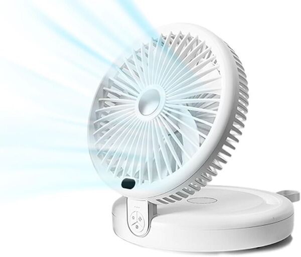 サーキュレーター 扇風機 DCモーター 静音 強力送風 LEDライト機能付き 左右首振り 壁掛け 一台多役 空気循環 換気