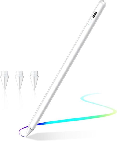 タッチペン タブレット スタイラスペン 傾き感知 磁気吸着機能 極細 超高感度 Type-C充電