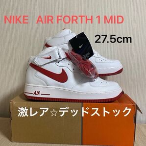 NIKE AIR FORTH 1 MID White/Red 306352-163 ナイキ エアフォースワン ミッド 白/赤