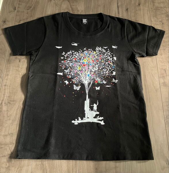 グラニフ 半袖プリントTシャツ ブラック② バックプリント