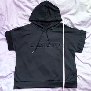 薄手 クロップドパーカー 半袖 Mサイズ