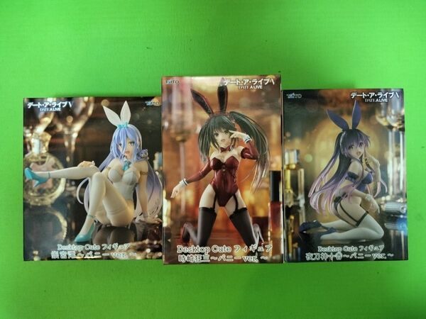 デート・ア・ライブV Desktop Cute 時崎狂三&夜刀神十香&崇宮澪 バニーver. フィギュア 3体セット