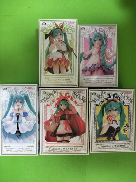 初音ミク Wonderland フィギュア 親指姫&赤ずきん&白雪姫&ラプンツェル&シンデレラ 5体セット