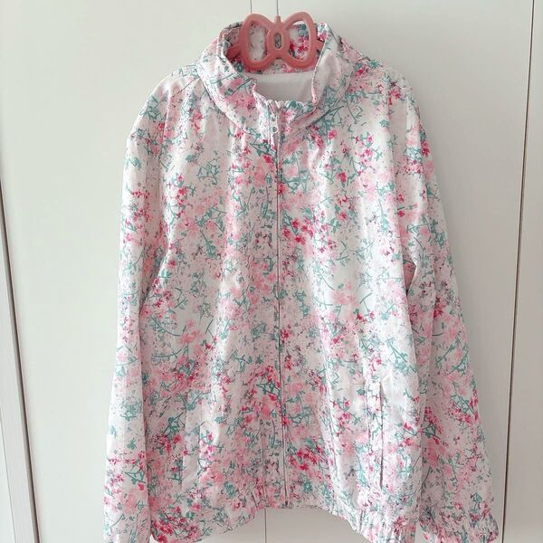 GAP ウィンドブレーカー 160 フード 花柄 女の子 かわいい