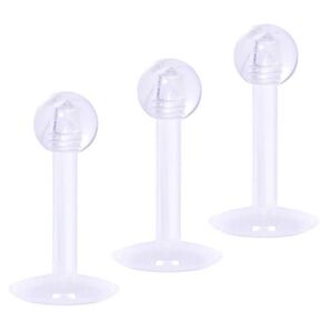 バイオプラスト透明ピアス 3本セット/380円