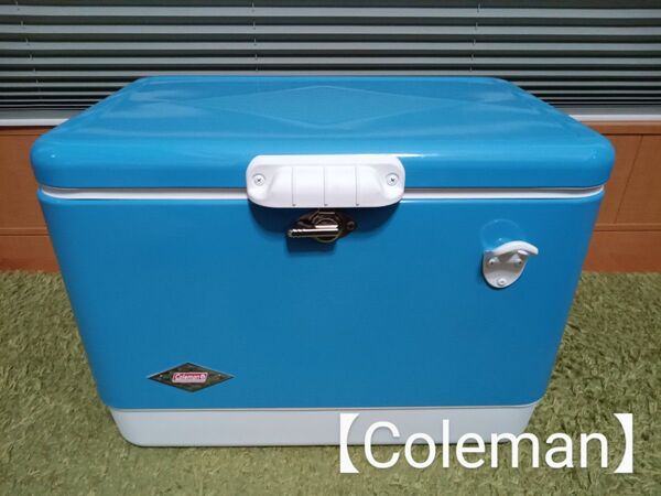 【Coleman】 54QT スチールベルトクーラー ビンテージブルー