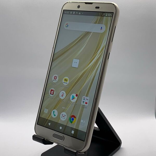 SHARP AQUOS sense2 SH-01L シャンパンゴールド ドコモ docomo SIMフリー SIMフリー 画面美品