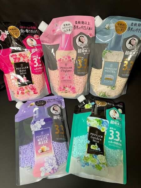 レノア ハピネス アロマジュエル ビーズ ホワイトティ ー、アンティークフローラル、ブルーミングブロッサム 正味量1410 ml