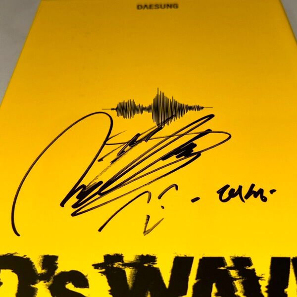 D-LITEテソン(BIGBANG) 直筆サイン「D's WAVE」Yellow