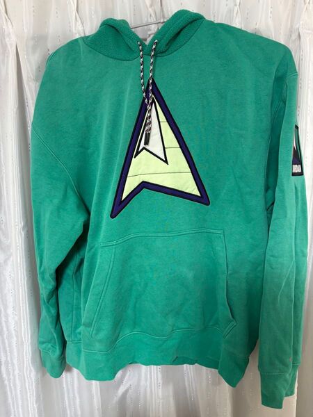 NIKE JORDAN パーカー グリーン 裏起毛 L