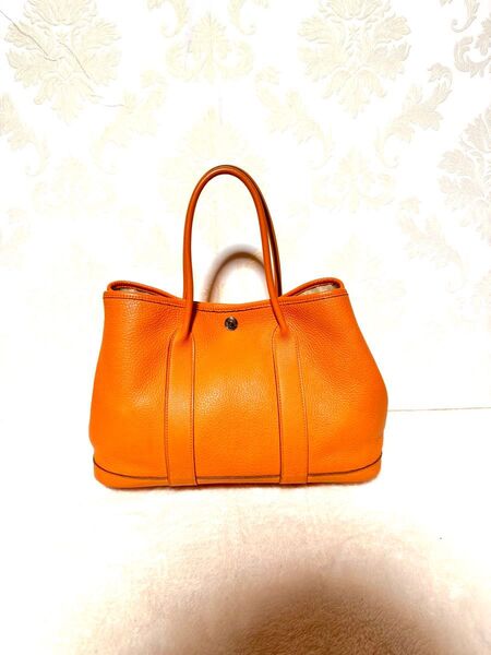 HERMES エルメス ガーデンパーティTPM ネゴンダ オレンジ □M刻印