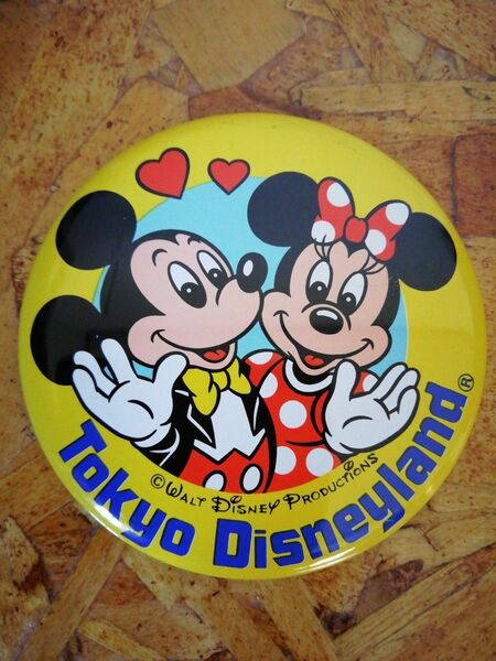 昭和レトロ 東京ディズニーランド 1983〜84年頃 ミッキー ミニー 缶バッジ