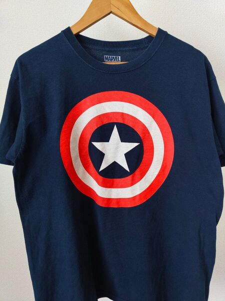 【MARVEL】マーベル キャプテンアメリカ シールド ロゴ Tシャツ