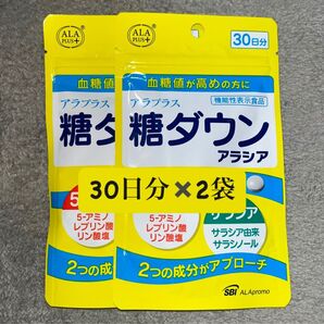 【5月購入品・新品未開封】アラプラス 糖ダウン アラシア 30日分×2袋