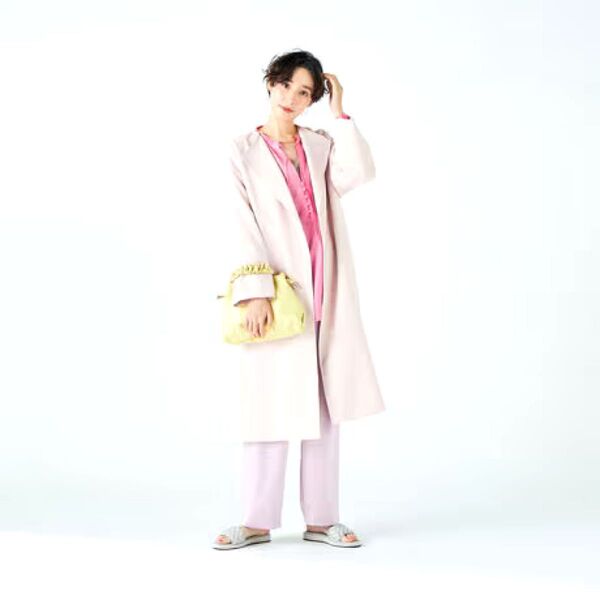 【タグ付】NOLLEY'S sophi ★ ノーカラーベルテッドコート アウター 36 チェスターコート