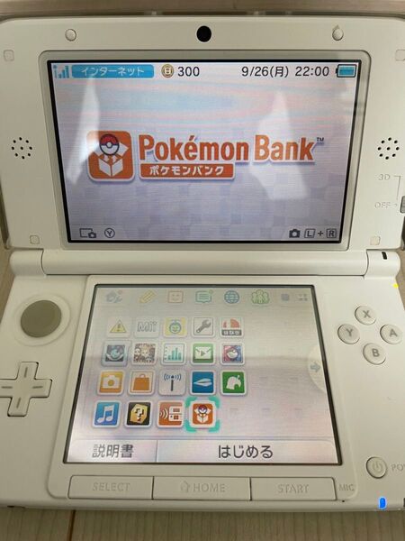 ポケモンバンク 【美品完全動作品】 ニンテンドー3DSLL ミント×ホワイト Nintendo 3DSLL カバー USB充電器付