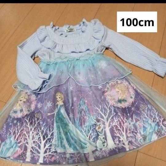 キッズ エコネコ ディズニー アナと雪の女王 エルサ チュールワンピース 100cm